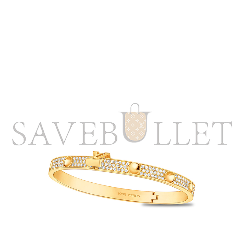 l0vis vvtt0n empreinte bangle, yellow gold and pave D1am0nds q95785